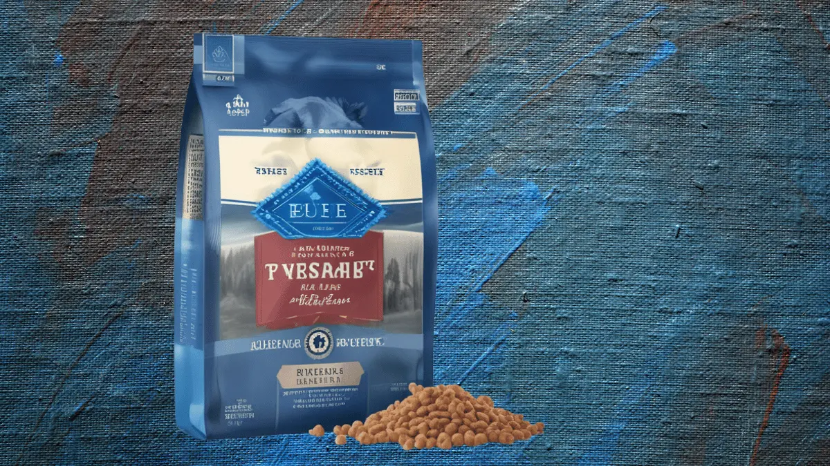 A bag of Blue Buffalo dog food representing its premium quality and price worth.